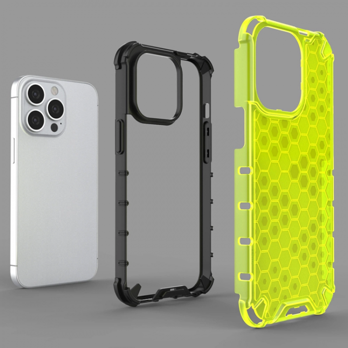 A-One Brand - iPhone 13 Pro Mobilskal Honeycomb Armor - Transparent