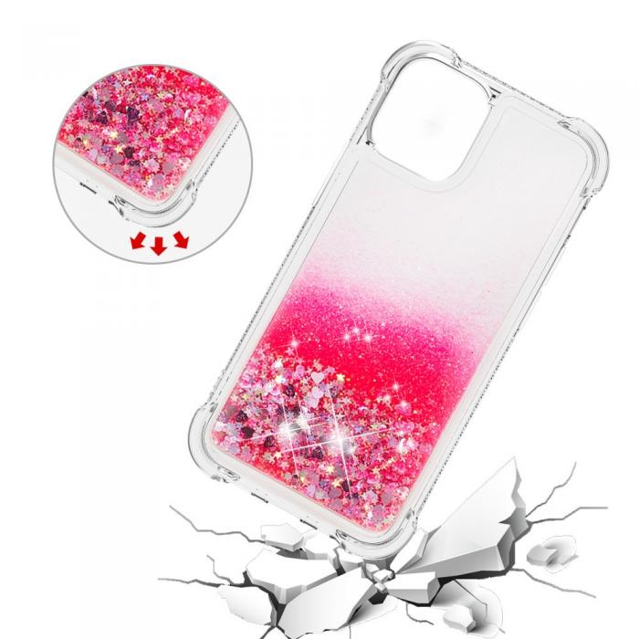 UTGATT1 - Drop-Proof Glitter Sequins Skal till iPhone 13 Pro Max - Rosa