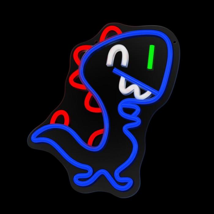 Forever Light - Forever Light LED Neon PLEXI JURASSIC BABY DINO FLNJ01 - Bl