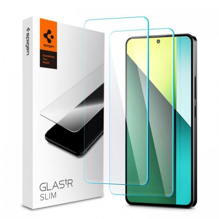 Spigen - [2-Pack] Spigen Xiaomi Redmi Note 13 Pro 5G Hrdat Glas Skrmskydd TR Slim