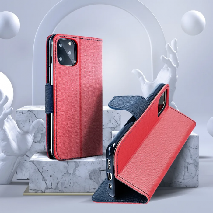 A-One Brand - Xiaomi Redmi 14C Plnboksfodral Fancy - Rd Marinbl