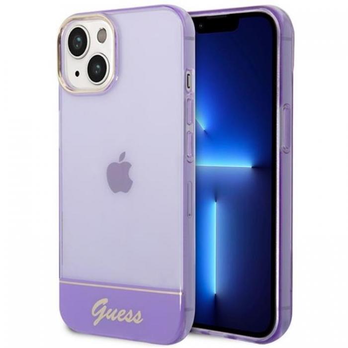 Guess - GUESS iPhone 14 Plus Skal Translucent - Lila