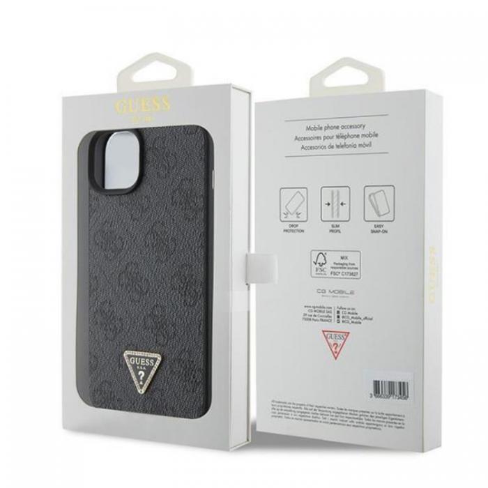 Guess - Guess iPhone 15 Mobilskal Diamond Triangle - Svart