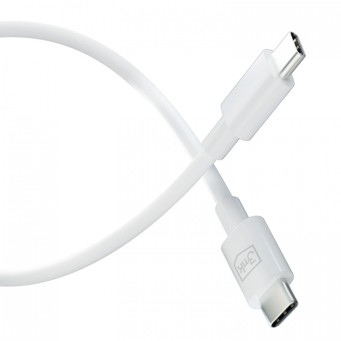 3MK - 3mK Hyper USB-C till USB-C kabel 100W 1.2m - Vit