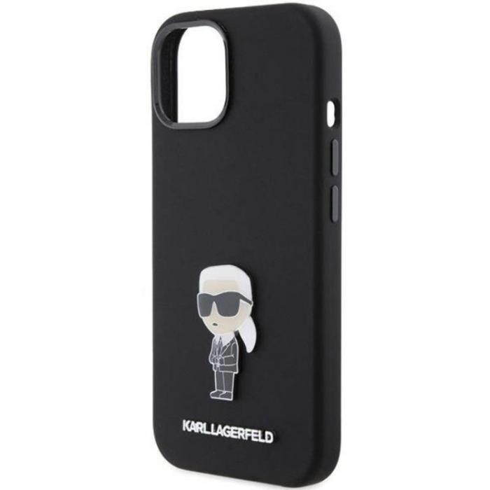 KARL LAGERFELD - KARL LAGERFELD iPhone 15 Mobilskal Ikonik Metal Pin