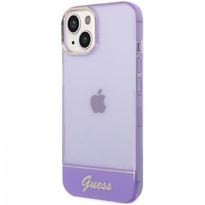 Guess - GUESS iPhone 14 Plus Skal Translucent - Lila