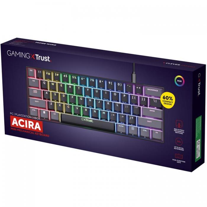 Trust - Trust English Keyboard Nordisk Layout Acira Mini