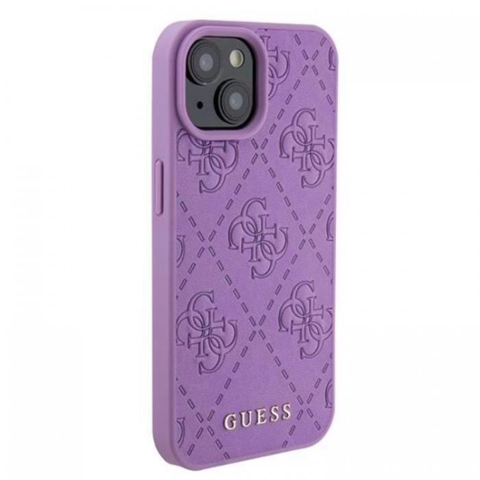 Guess - Guess iPhone 15 Mobilskal Stamped - Lila