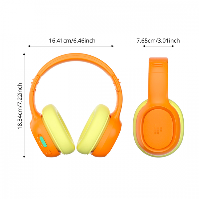 Tronsmart - Tronsmart Over-Ear Trdlsa Hrlurar ANC till Barn Safe KH03 - Orange