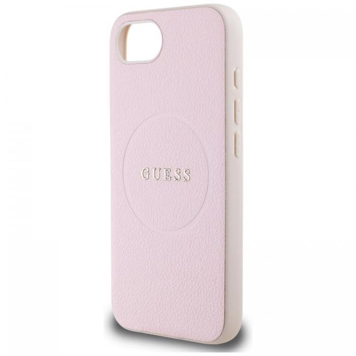 Guess - Guess iPhone 16e Mobilskal MagSafe Grained Ring - Rosa