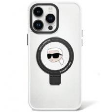 KARL LAGERFELD - KARL LAGERFELD iPhone 15 Pro Mobilskal MagSafe Ring Stand