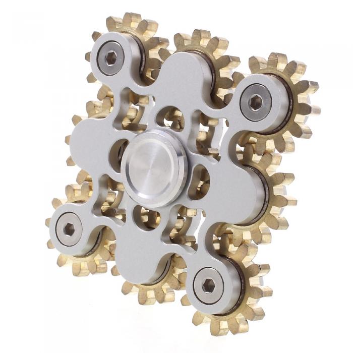 UTGATT5 - Luxury Gear Fidget Spinner - Silver