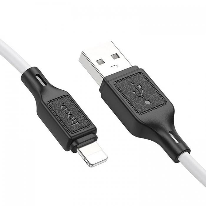 Hoco - HOCO USB-A Till Lightning 1m Kabel 2.4A X90 - Vit