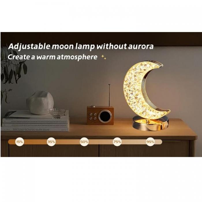 A-One Brand - Crystal Moon Night Light Touch Lampa