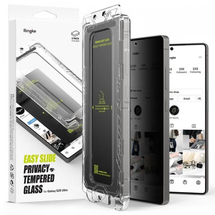 Ringke - [2-Pack] Ringke Galaxy S25 Ultra Hrdat Glas Skrmskydd Easy Slide