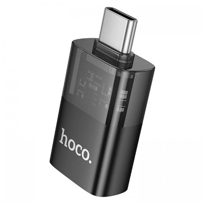 Hoco - Hoco USB-A Till USB-C Adapter OTG UA36B - Svart