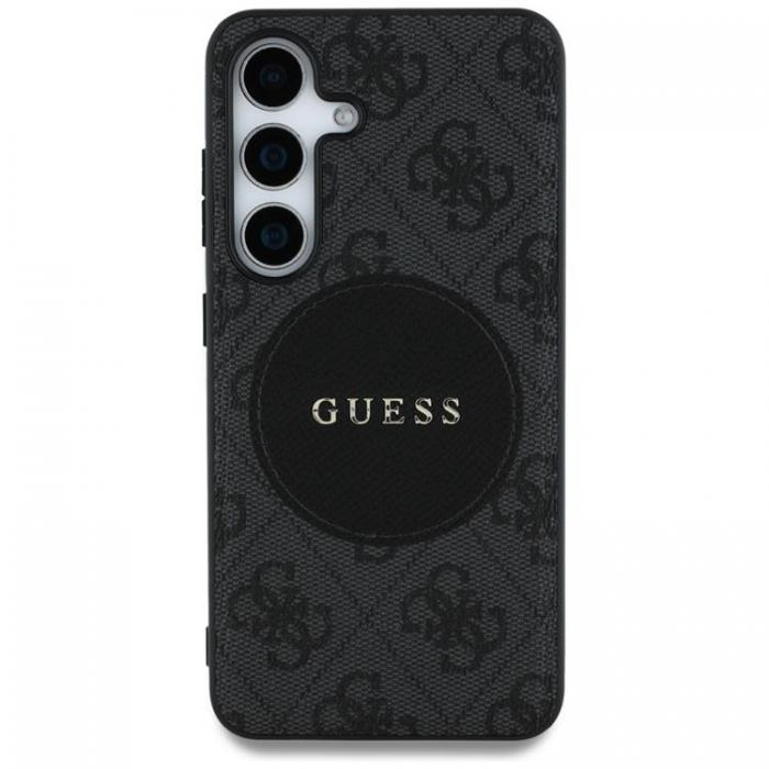 Guess - Guess Galaxy S25 Mobilskal MagSafe Round Patch Classic Logo - Svart