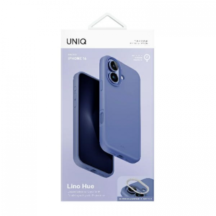 UNIQ - Uniq iPhone 16 Mobilskal Magsafe Lino Hue - Bl