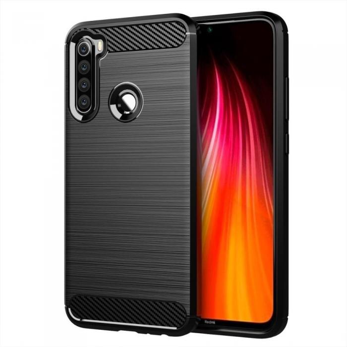 OEM - CARBON skal till XIAOMI Redmi Note 8 Svart