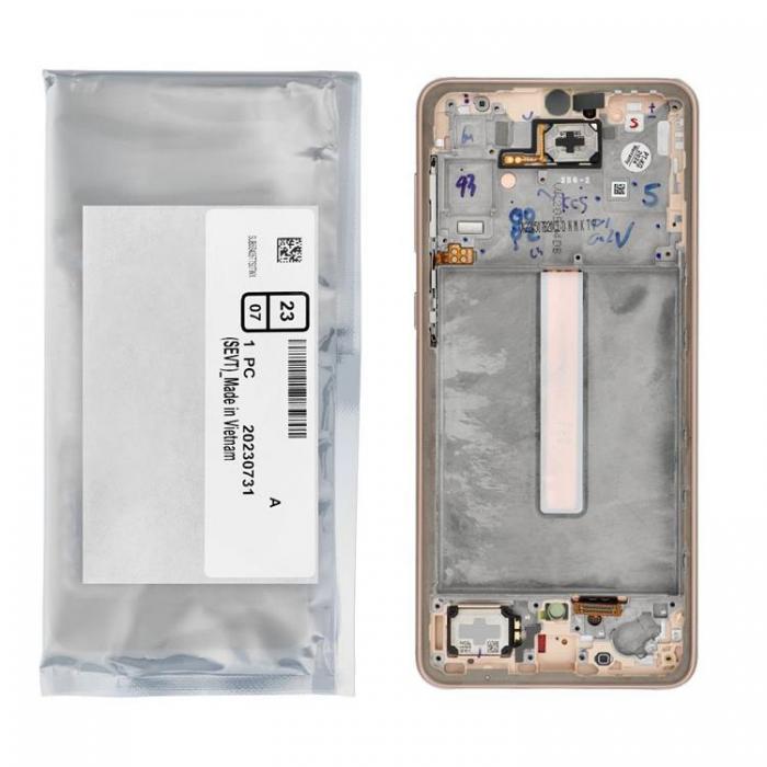 SpareParts - SAMSUNG A33 5G Skrm med LCD-display ServicePack - Guld