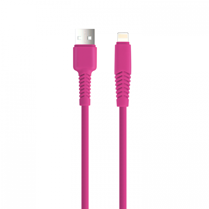 Setty - Setty USB Till Lightning 1.5m Kabel 2.1A KSA-L-1.526 - Rosa