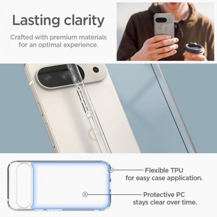 Spigen - Spigen Google Pixel 9/9 Pro Mobilskal Ultra Hybrid - Crystal Clear