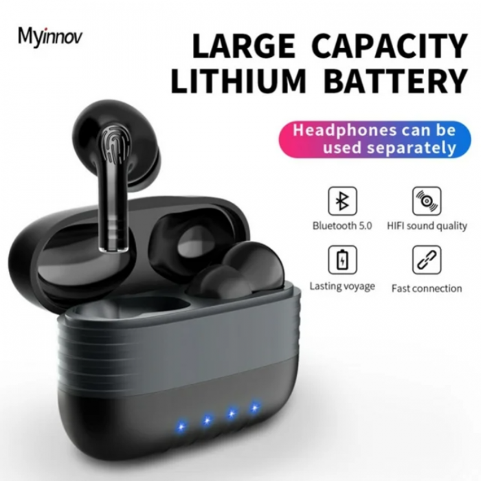 Myinnov - Myinnov M30 In-Ear Bluetooth Trdlsa Hrlurar - Svart