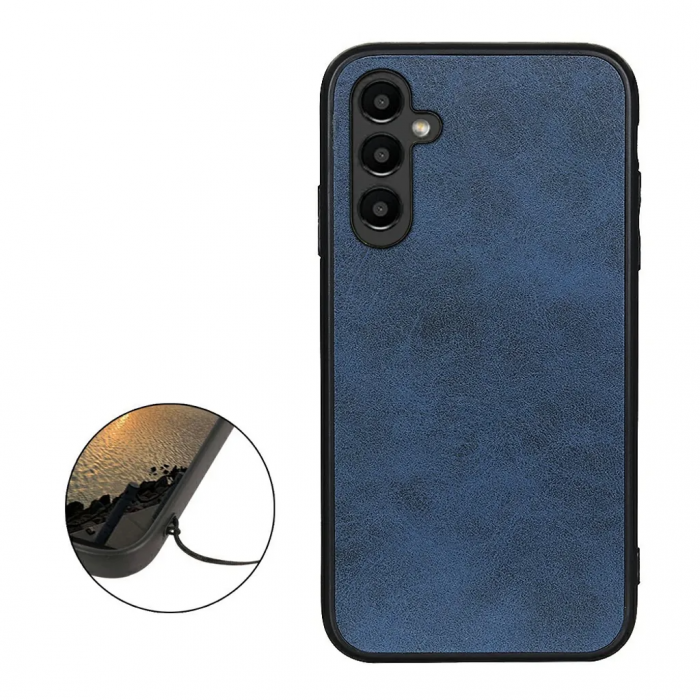 Taltech - Galaxy A14 5G/4G Mobilskal Cowhide Texture - Bl