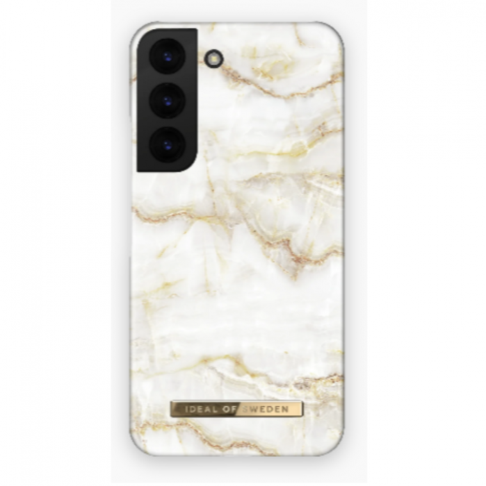 UTGATT1 - Ideal of Sweden Galaxy S22 Skal Fashion - Golden Pearl Marble