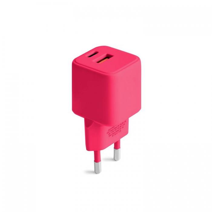 Colorum - Colorum Snabbladdare 30W 1xUSB-A 1xUSB-C - Magenta