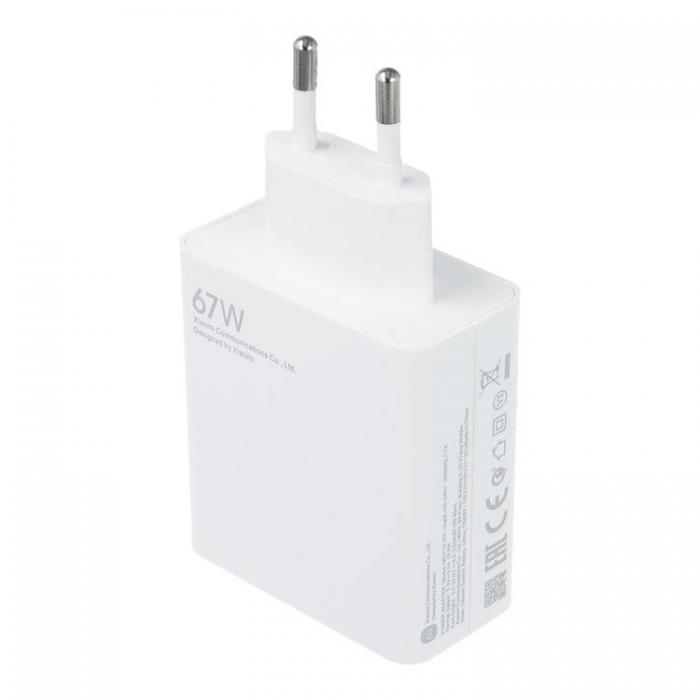 Xiaomi - Xiaomi Snabbladdare USB-A 67W QC 3.0 Bulk - Vit