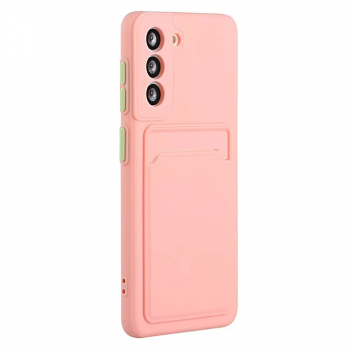 A-One Brand - Galaxy S23 Plus Mobilskal Korthllare TPU - Rosa