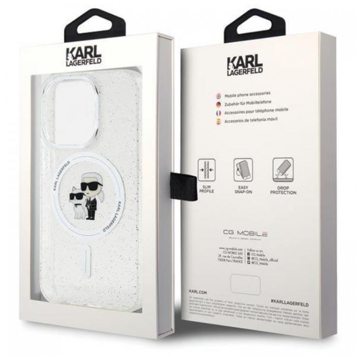 KARL LAGERFELD - KARL LAGERFELD iPhone 15 Pro Mobilskal Magsafe Glitter