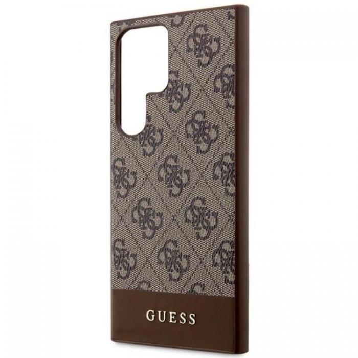 Guess - Guess Galaxy S24 Ultra Mobilskal Stripe Collection - Brun