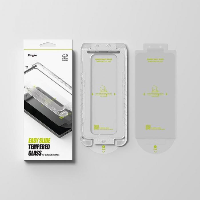 Ringke - [2-Pack] Galaxy S25 Ultra Hrdat Glas Skrmskydd Easy Slide