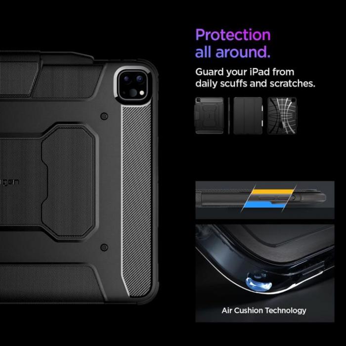 Spigen - Spigen iPad Pro 13 (2024) Fodral Rugged Armor - Svart