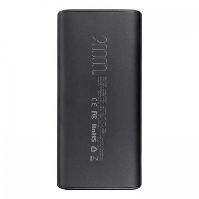 Veger - VEGER Powerbank 20000 mAh 100W PD QC 3.0 5A T100 - Svart