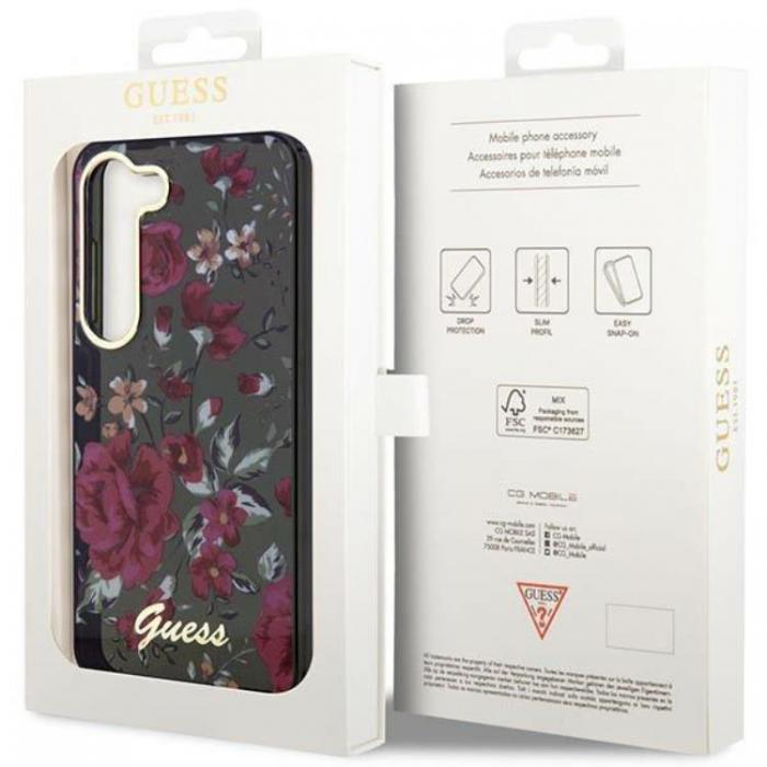 Guess - Guess Galaxy S23 Plus Mobilskal Flower Collection - Grn