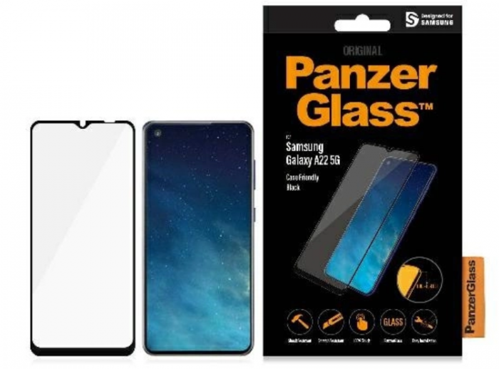 PanzerGlass - SAFE By PanzerGlass Galaxy A22 5G Hrdat glas Skrmskydd