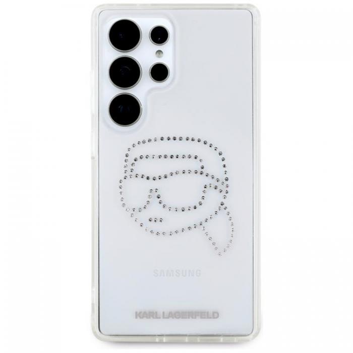 KARL LAGERFELD - Karl Lagerfeld Galaxy S25 Ultra Mobilskal Rhinestones Karl Head - Transparent