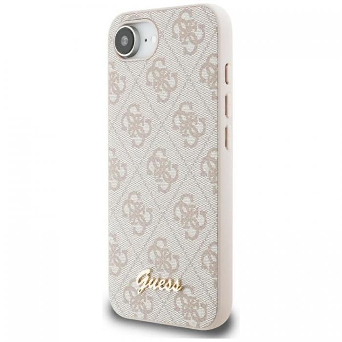 Guess - Guess iPhone 16e Mobilskal MagSafe 4G Script Logo - Rosa