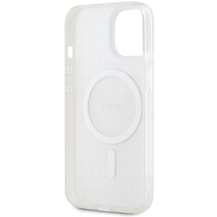 DKNY - DKNY iPhone 15/14/13 Mobilskal Magsafe IML Mono & Stripe - Rosa