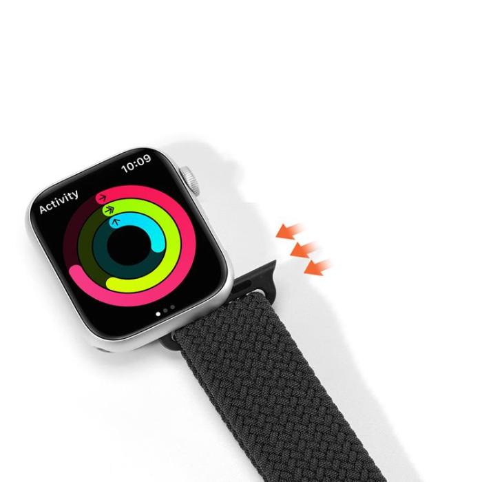 Dux Ducis - Dux Ducis Apple Watch 4/5/6/7/8/SE (42/44/45/49mm) Armband Braided - Svart