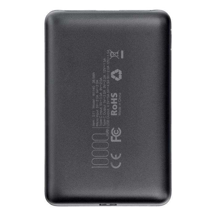 Veger - VEGER Powerbank 10000 mAh PD QC 3.0 2A 22.5W S11 - Svart