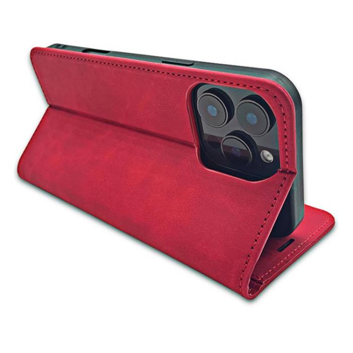 A-One Brand - Motorola Moto E13 Plånboksfodral Smart Suede - Röd