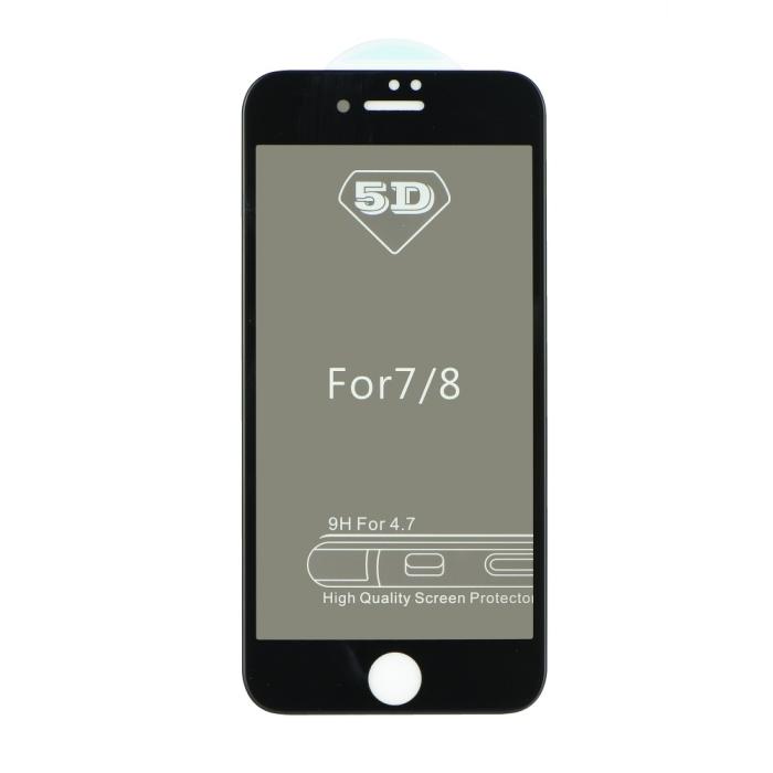 OEM - 5D Härdat Glas till iPhone 7/8 Privacy Svart
