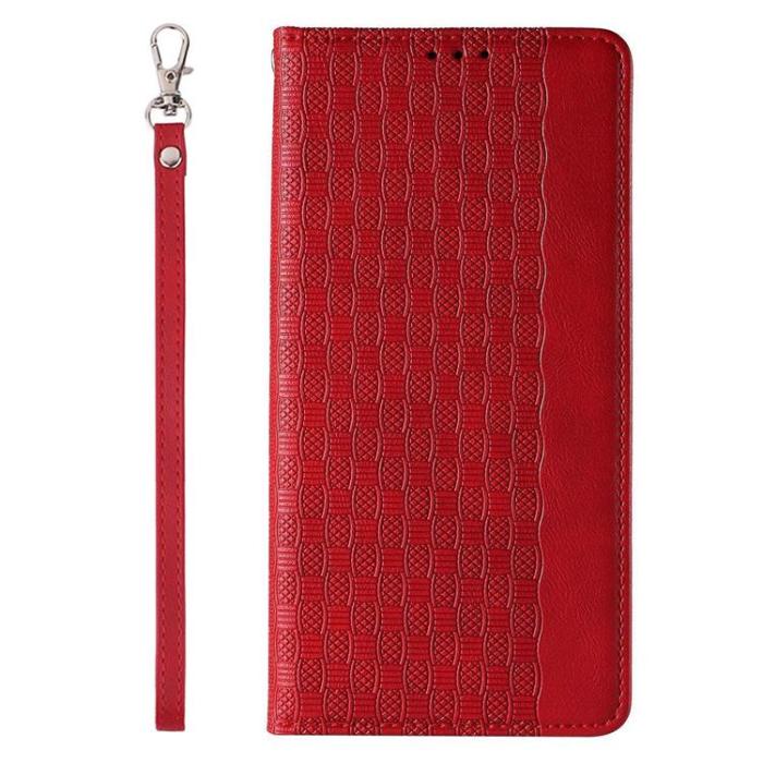 A-One Brand - Galaxy S23 Plånboksfodral Magnet Strap - Röd