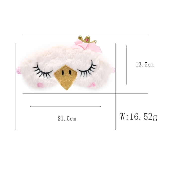 A-One Brand - Bekväm Fur Sovmask/Ögonmask - Owl