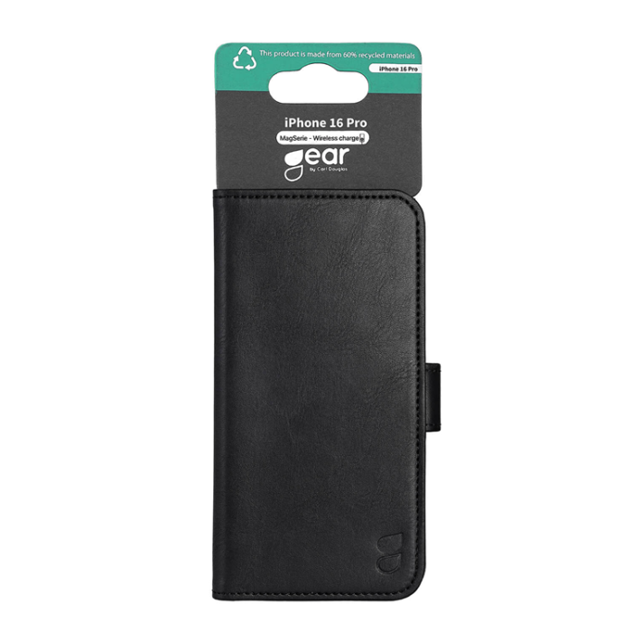 GEAR - GEAR iPhone 16 Pro Plånboksfodral MagSafe - Svart