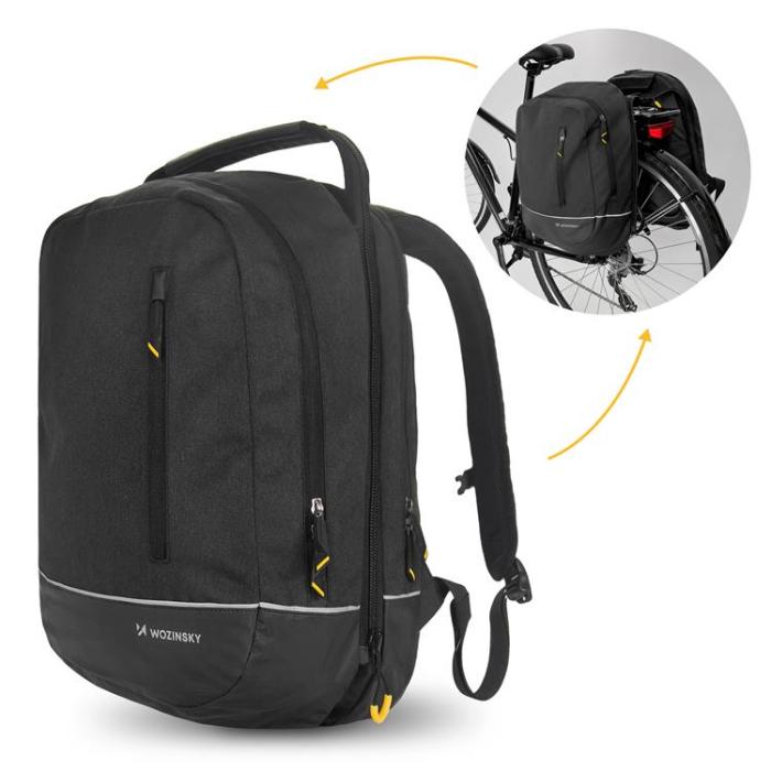 Wozinsky - Wozinsky tvådelad Ryggsäck/ Cykelhållare 30 L - Svart